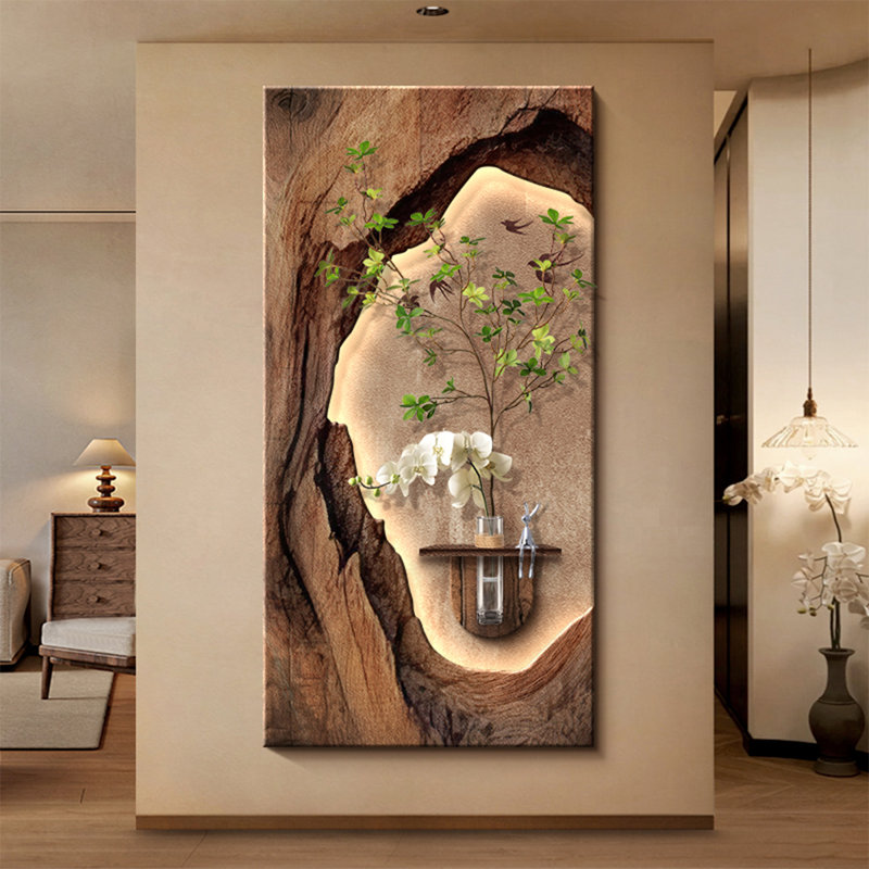 O's 193. F6 テクスチャーアート 絵画 インテリア ブラウン Picture+color+Rectangle+